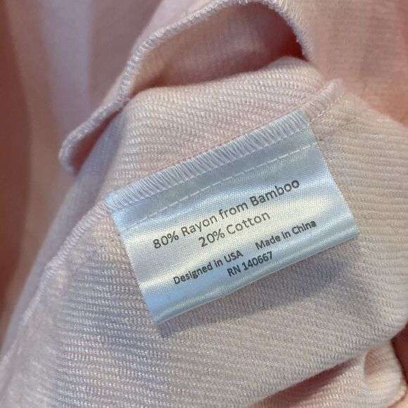 Raeshmi Bamboo Silk Story Cotton Midi Robe Petal Pink Size L/XL - Picture 6 of 10